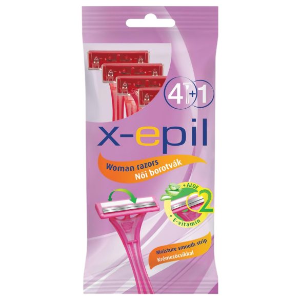 X-Epil - Rasoir jetable femme 2 lames (5 pièces)