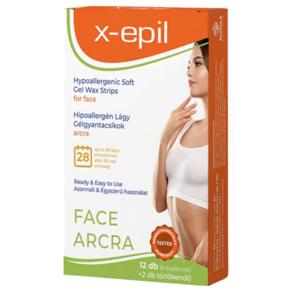X-Epil - bandes de cire hypoallergéniques visage (12 pcs)