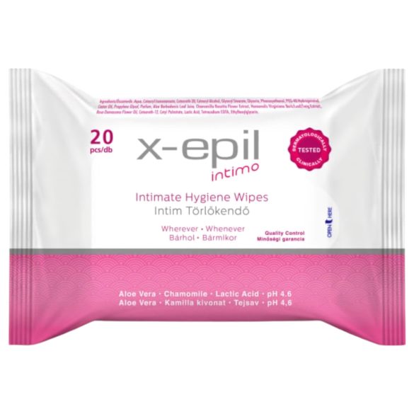 X-Epil Intimo - lingettes intimes (20 unités)
