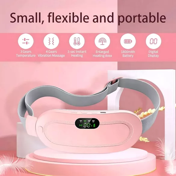 Ceinture chauffante intelligente EMS pour menstruation - rose