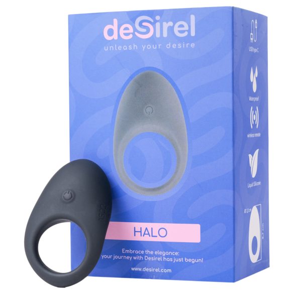 Desirel Halo - anneau pénien vibrant intelligent (noir)