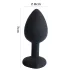 Sunfo - plug anal en silicone avec bijou cœur - noir et violet