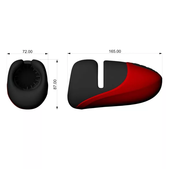 Lena - masturbateur vibrant et serrant - silicone rouge