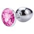 Bijou Désir Rose S - plug anal (argent-rose)