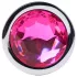 Desirel - plug anal S - bijou rose - métal argenté et rose