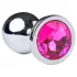 Desirel - plug anal bijou rose - métal argenté/rose - taille M