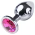 Desirel - plug anal bijou rose - métal argenté/rose - taille M