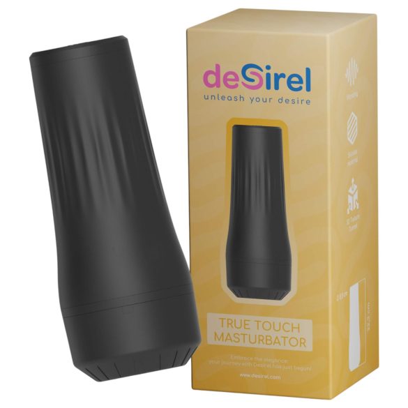Desirel True Touch - Vaginette vibrante réaliste (naturel-noir)