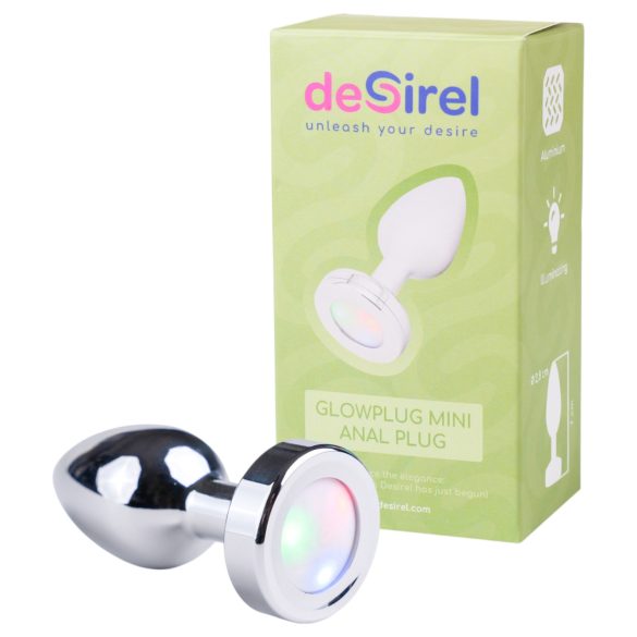 Desirel GlowPlug - Plug Anal Lumineux - Petit (Argent)