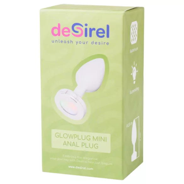 Desirel GlowPlug - plug anal lumineux - petit - argenté
