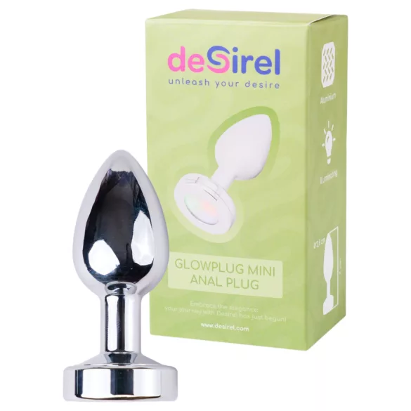 Desirel GlowPlug - plug anal lumineux - petit - argenté