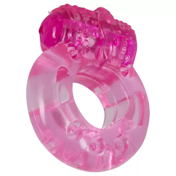 Anneau pénien vibrant avec pile intégrée (rose)