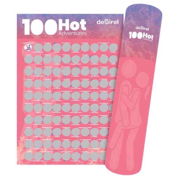 Desirel - Affiche à gratter 100 positions amoureuses (anglais)