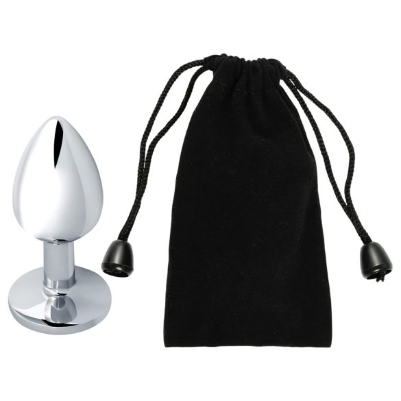 Sunfo - plug anal en métal avec pierre verte - argenté