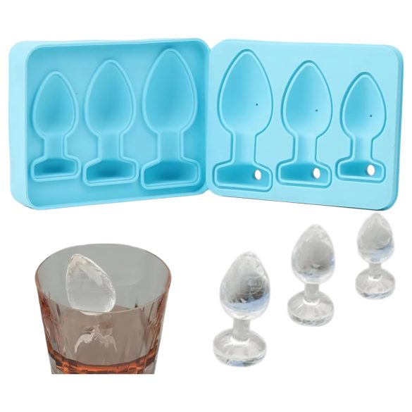 Moule à glaçons plug anal (bleu)