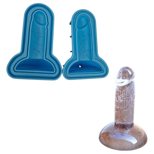 Moule glaçons dildo (bleu)