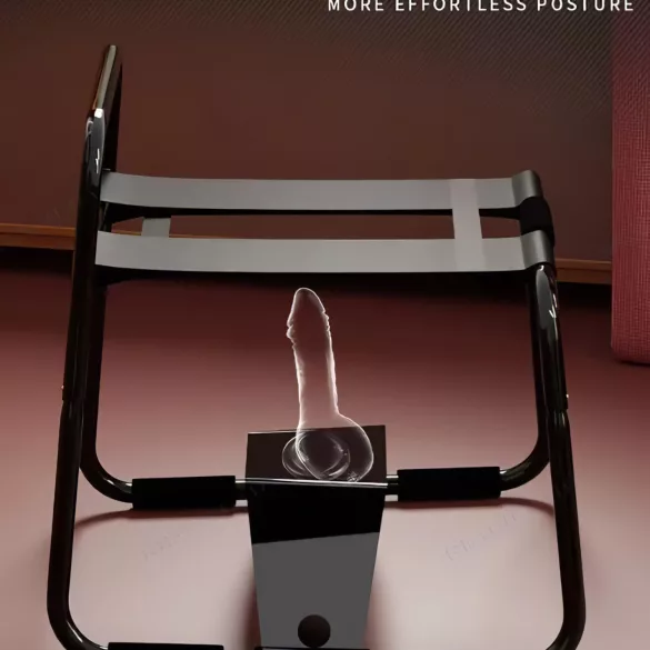Coussin magique Desirel - Chaise sexuelle avec support pour godemichet (noir)