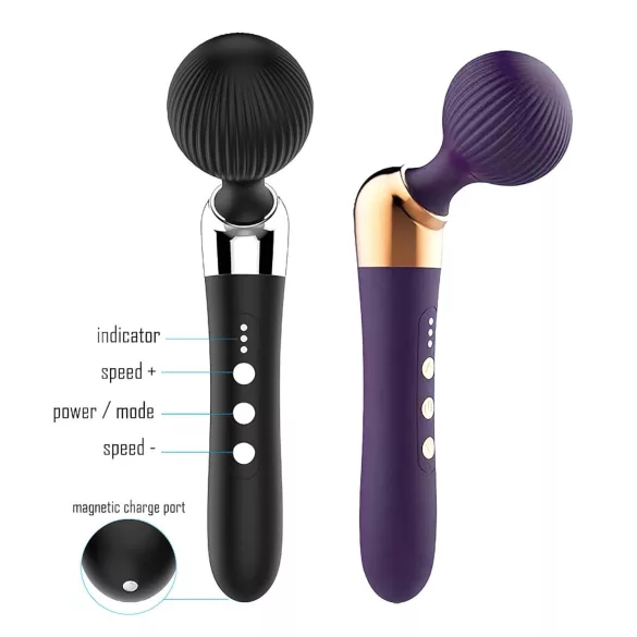 Vibromasseur incurvé rechargeable (noir)