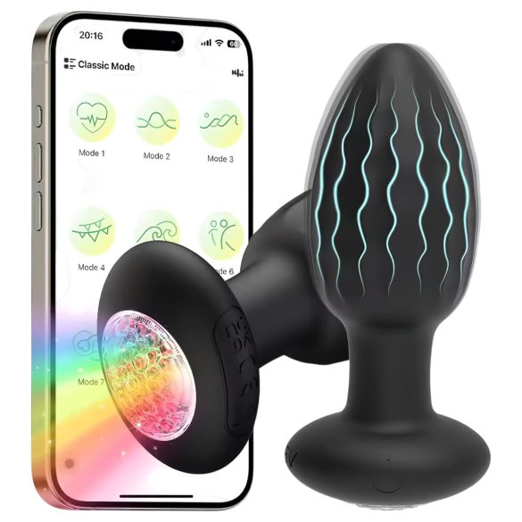 Plug anal intelligent lumineux (noir)