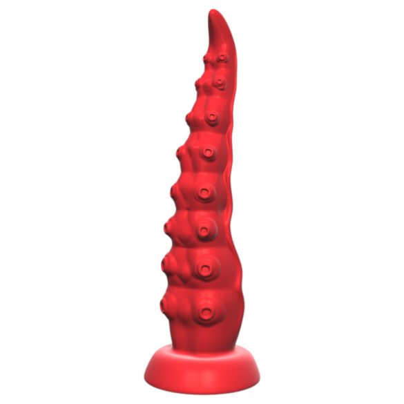 Tentacule vibrant ventousé avec télécommande (rouge)