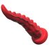 Tentacule vibrant ventousé avec télécommande (rouge)