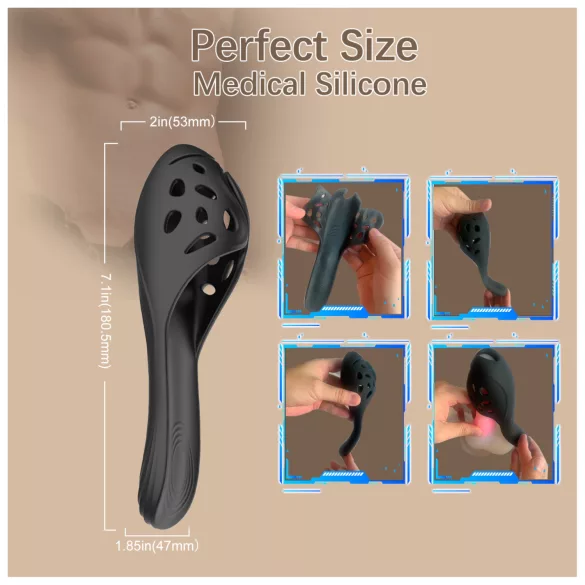 Biu-Biu - vibromasseur pénis - silicone noir