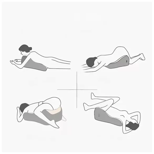 Coussin magique Desirel - Oreiller en mousse à mémoire de forme avec support pour godemichet (rose)