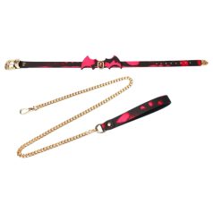 Collier noir à laisse thermo-chromatique