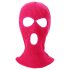 Cagoule - masque tricoté à 3 ouvertures (rose foncé)