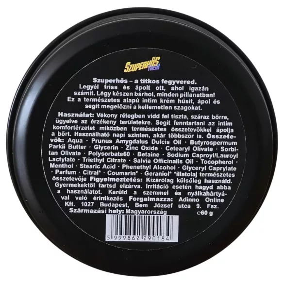 Super-héros Fresh - crème déodorante intime pour hommes (60 g)