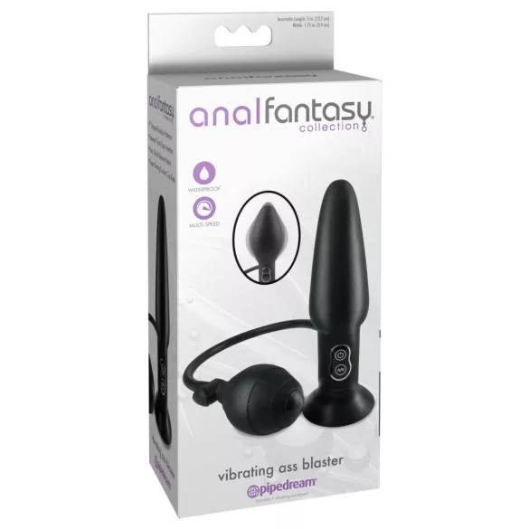 Anal Fantasy - plug anal vibrant gonflable - silicone noir