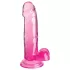 King Cock - gode réaliste avec testicules - transparent rose 18 cm