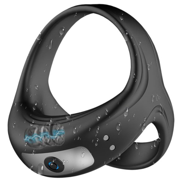 AlvUp - anneau pénis et testicules vibrant - silicone noir