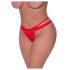 Magic Silk - string en dentelle double bretelles (rouge)