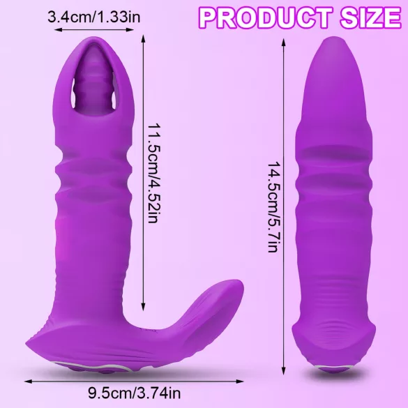 AlvUp - plug anal vibrant connecté - silicone violet