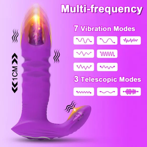 AlvUp - plug anal vibrant connecté - silicone violet