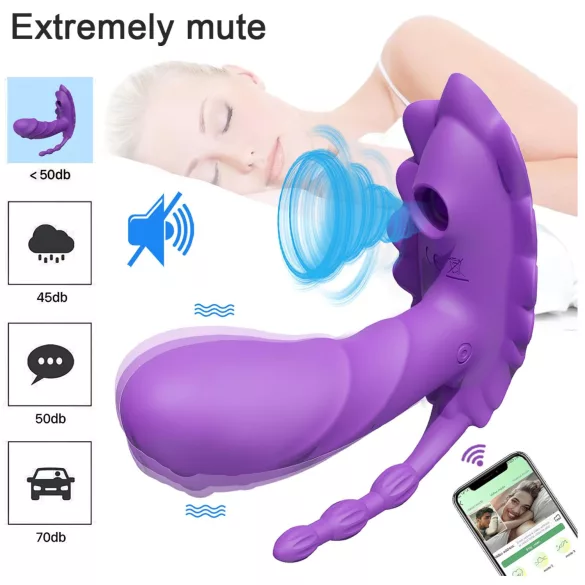 AlvUp - Vibrateur portable contrôlé par application (violet)