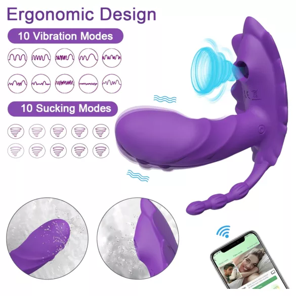 AlvUp - Vibrateur portable contrôlé par application (violet)