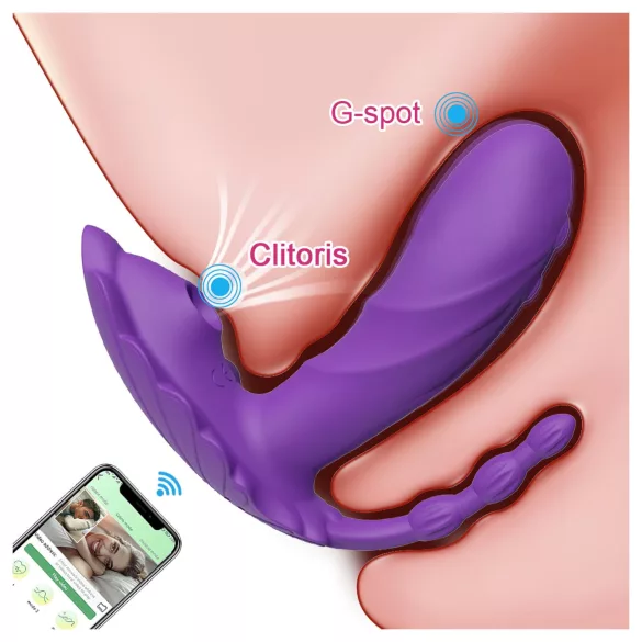 AlvUp - Vibrateur portable contrôlé par application (violet)
