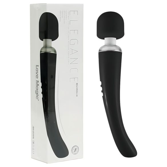Love Magic Elegance Wand - vibromasseur rechargeable élégant (noir)