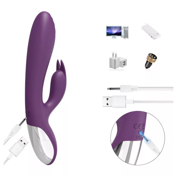AlvUp - vibromasseur point G lapin - silicone violet