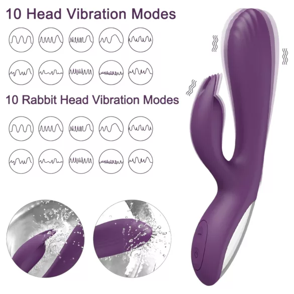 AlvUp - vibromasseur point G lapin - silicone violet