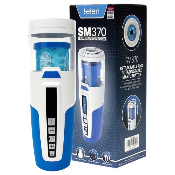 Leten SM370 - Masturbateur Rotatif et Gémissant (Blanc)