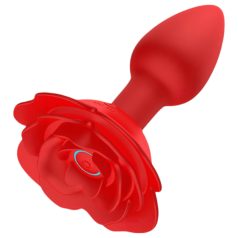 Rose Plug - plug anal vibrant rouge sans fil