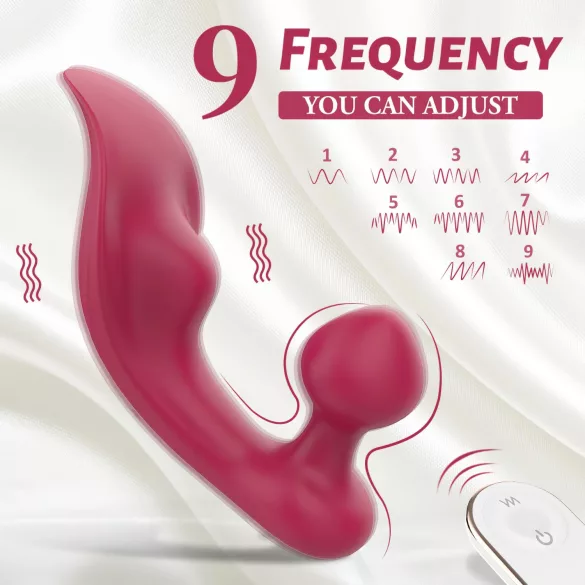 Sex HD Chomper - vibromasseur clitoridien et anal - silicone rouge