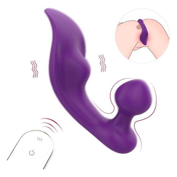 Sex HD Chomper - vibromasseur étanche clitoris et anal (violet)