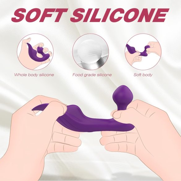 Sex HD Chomper - vibromasseur clito et anal étanche - silicone violet