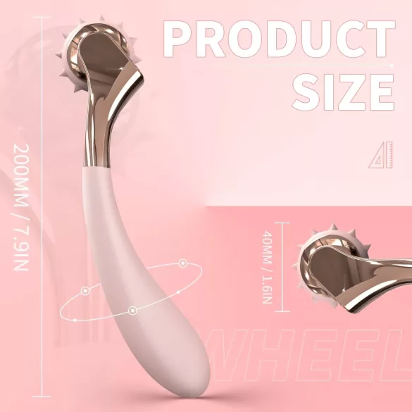 Sex HD - vibromasseur rechargeable étanche avec roulette stimulante - rose