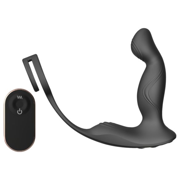 Virgil HD - Vibromasseur prostatique avec anneau pénien et testiculaire (noir)