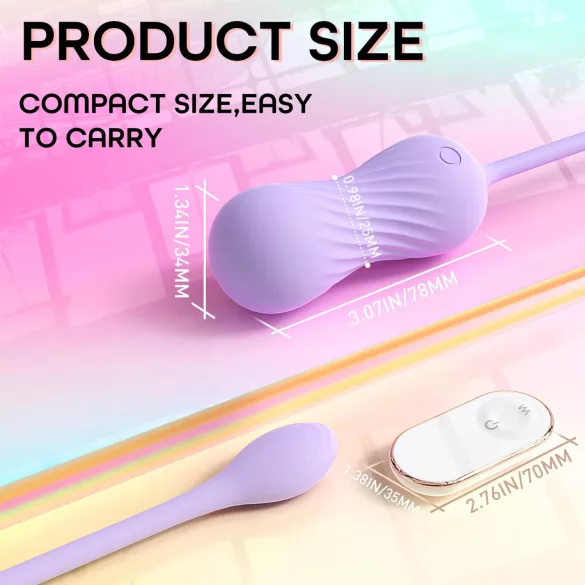Sex HD - œuf vibrant va-et-vient - silicone violet